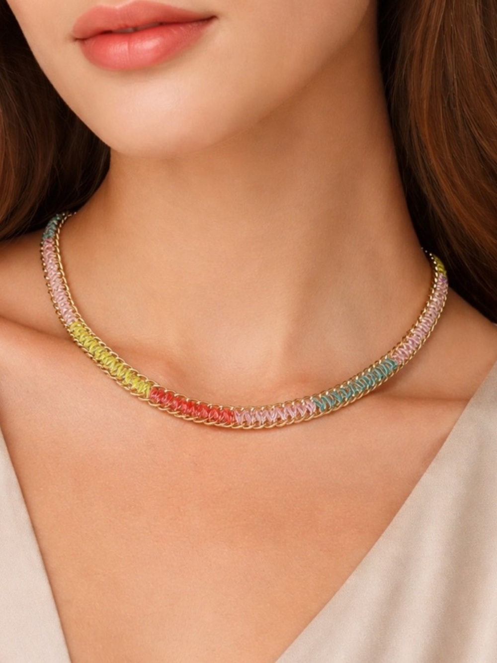 New Plunder Gold Multi-Color Chain Bracelet